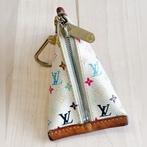 Limited Edition Authentic Louis Vuitton Monogram Multi Color Berlingo Coin Case